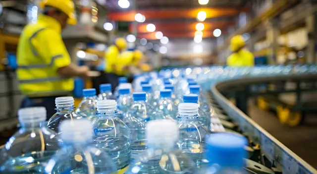 Sistema de producción automatizado con PLCs y banda transportadora