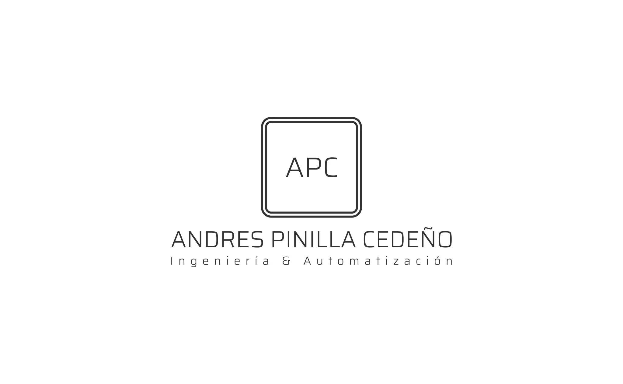 Logo de Andrés Pinilla Cedeño con eslogan Ingeniería & Automatización